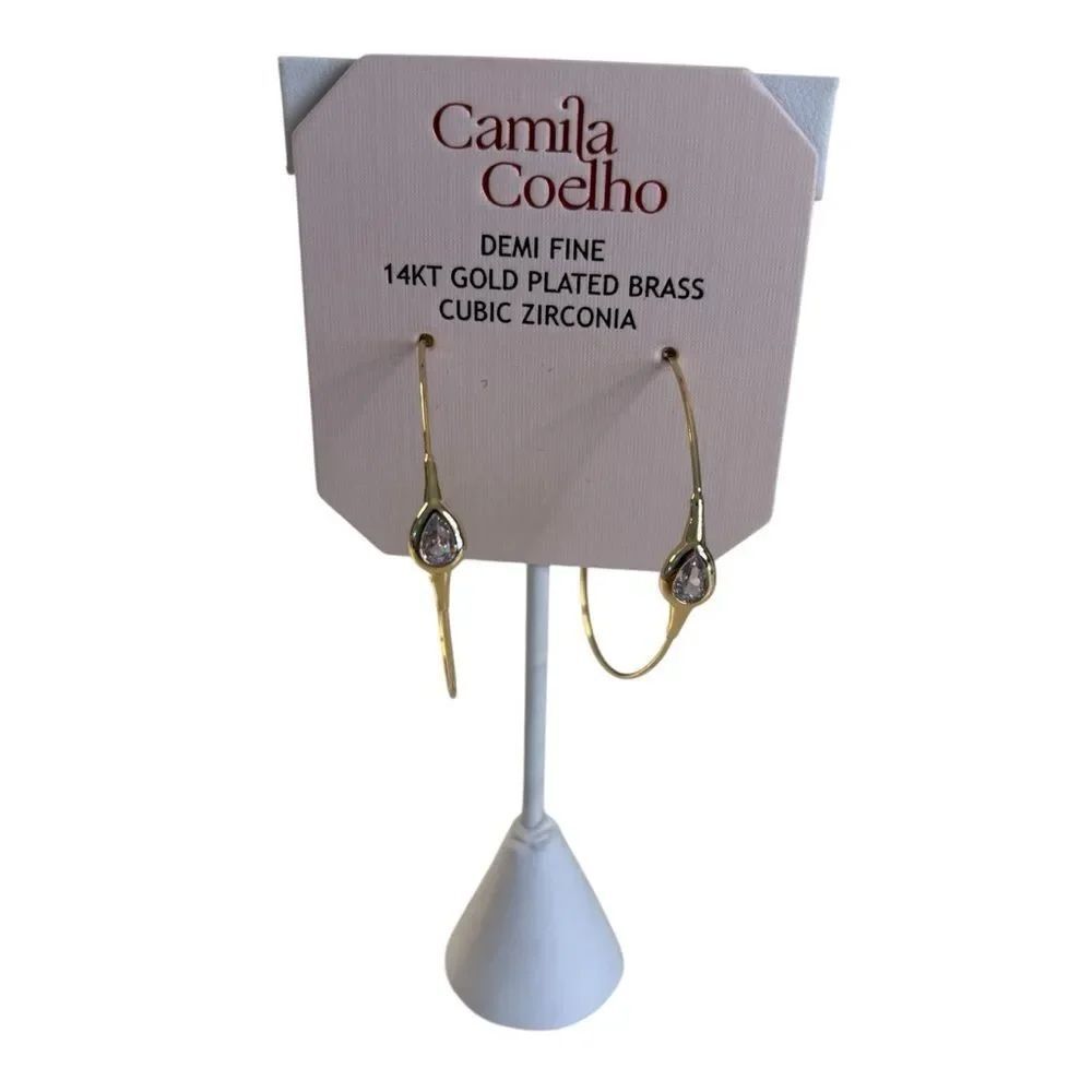 Camila Coelho Gold Plated Teardrop Earrings